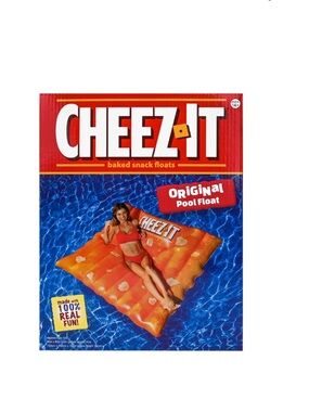 Cheez-It Pool Float - Extra Large Inflatable Raft for Pool Durable PVC, 4.5 feet
